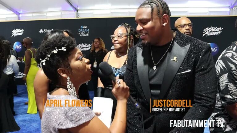 Artist JustCordell on the Stellars Red Carpet with FABUtainment TV