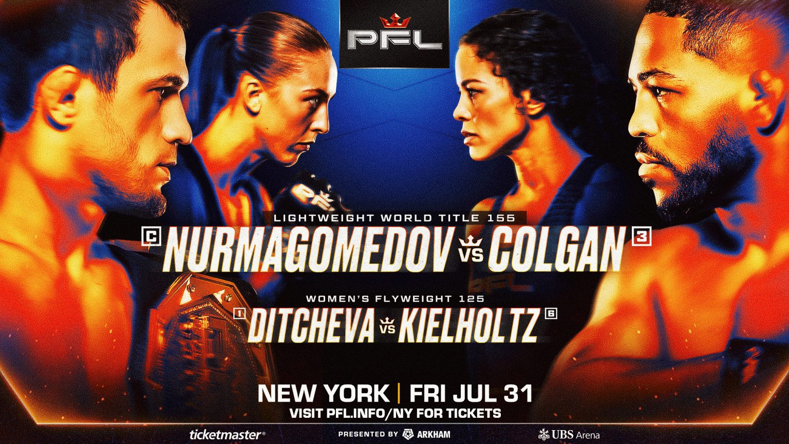 Usman Nurmagomedov to Defend PFL Lightweight Title Against Archie Colgan in New York