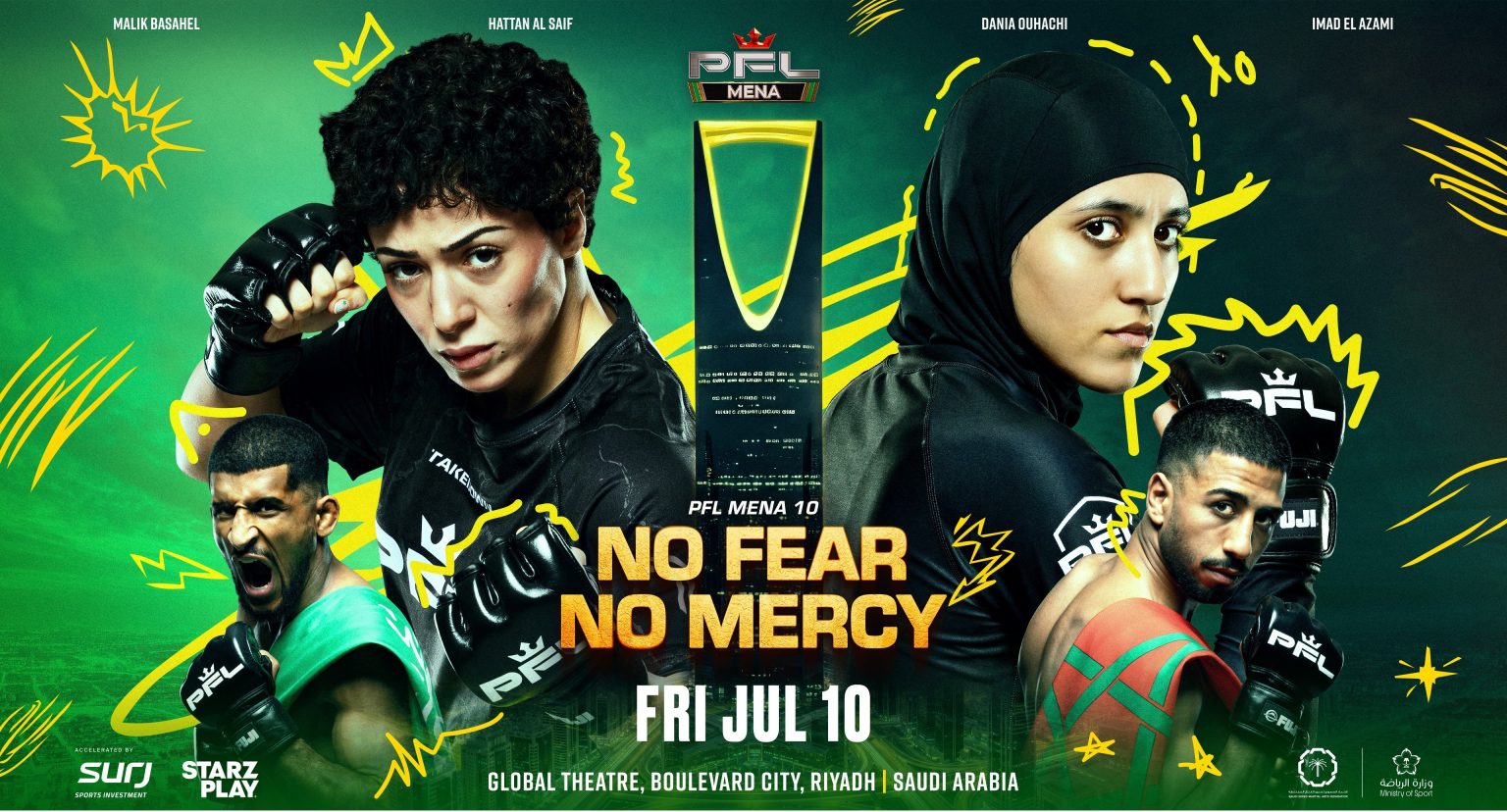 PFL MENA Returns to Riyadh July 10 With Hattan Alsaif and Malik Basahel
