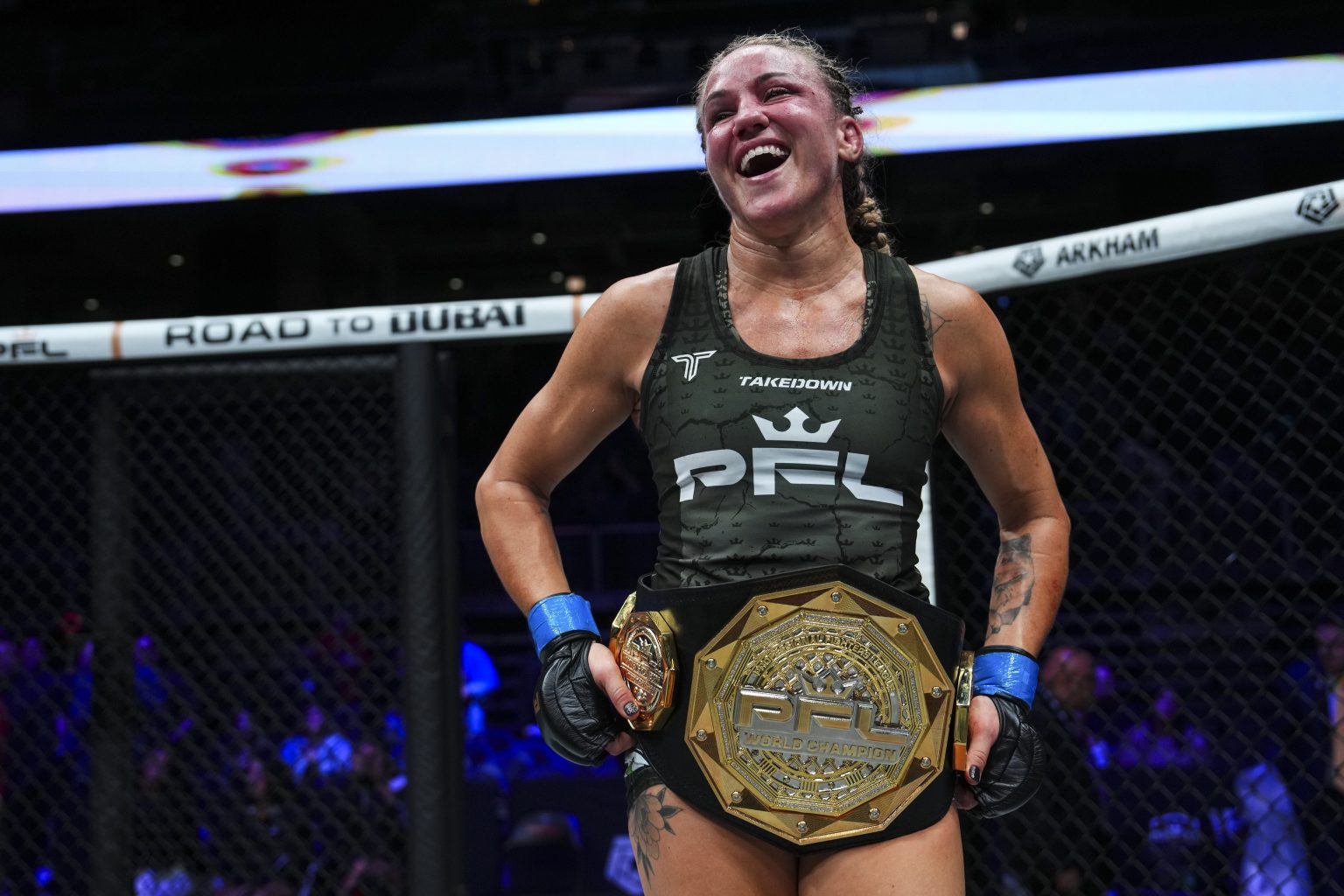 Jena Bishop Defeats Liz Carmouche to Capture Historic PFL Flyweight Title in Chicago